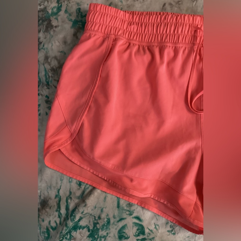 90 Degree By Reflex Vibrant Coral Athletic Shorts L - Picture 4 of 12